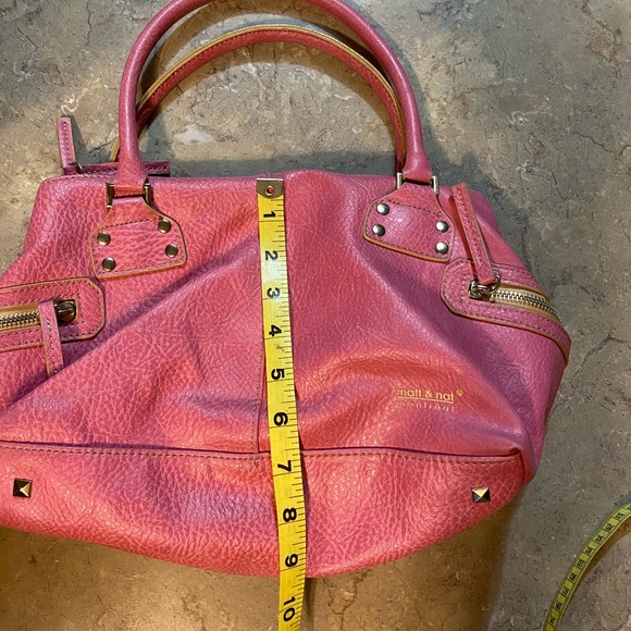 Pink and Tan Matt & Nat Satchel/Shoulder Bag - Picture 3 of 6